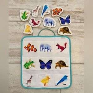 Lovevery organic cotton quilted critter pockets